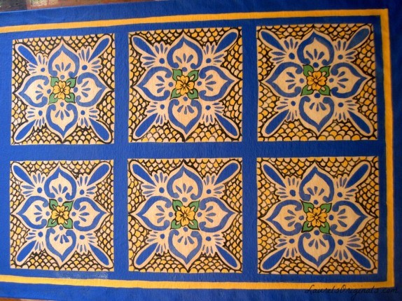 Mexican Floor Tile  canvas rug