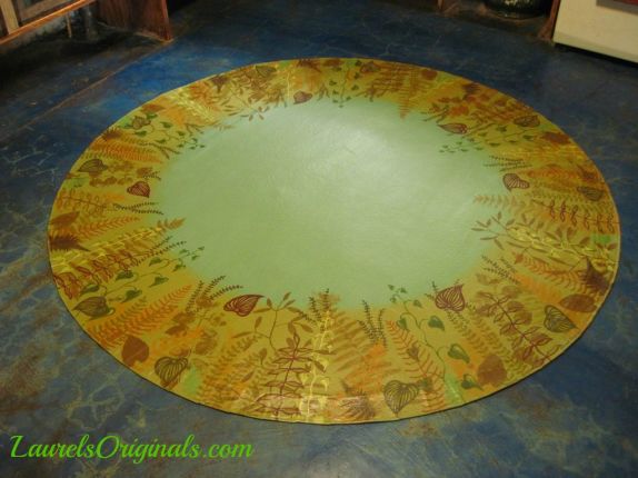round canvas rug
