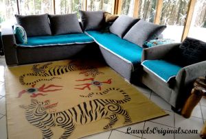 Tibet design canvas rug