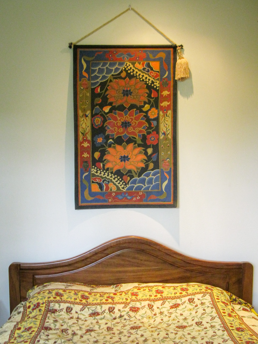 Canvas rug as tibetan wall hanging art